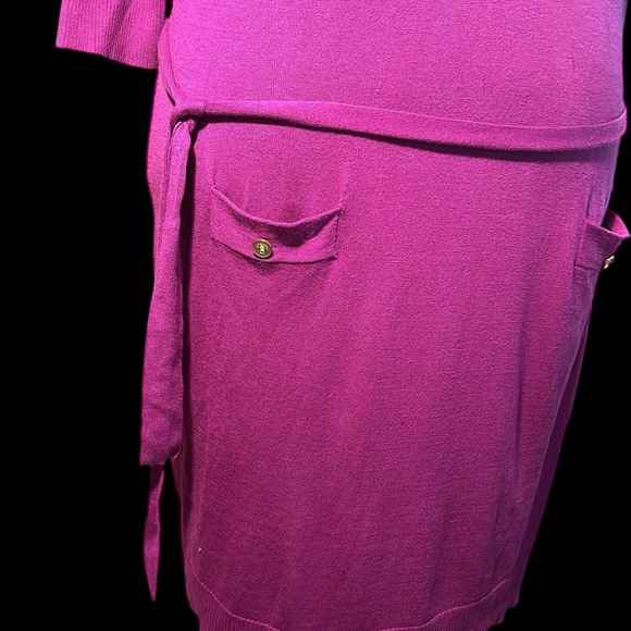 New Lane Bryant Womens Magenta 3/4 Sleeve Sweater Dress 22/24 Plus Size NWT - Picture 4 of 8
